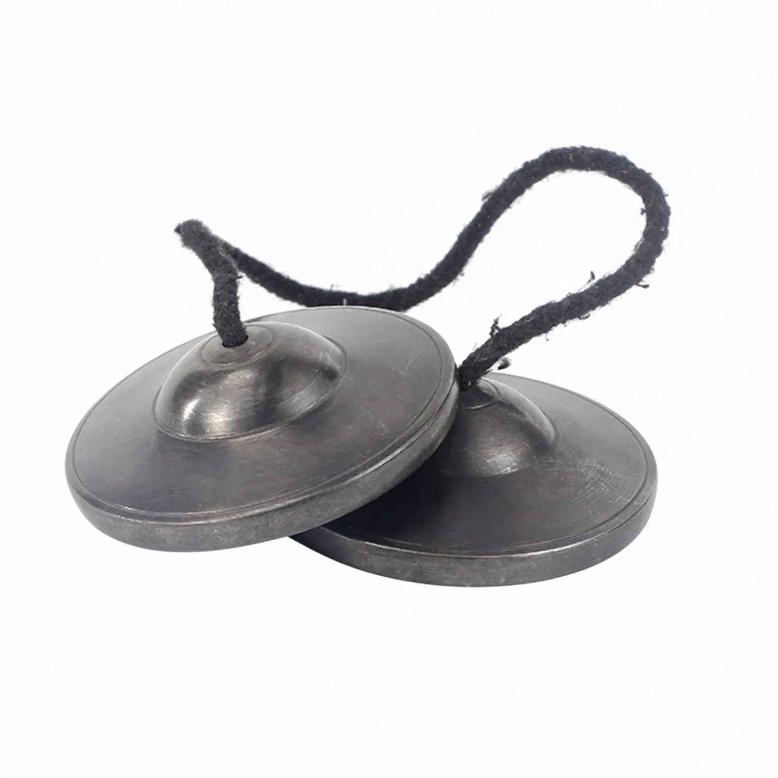 Meditation Bell Finger Cymbal Copper Hand Percussion for Sound Therapy Relaxation Mindfulness Tool with Cord Loop Ceremony Use