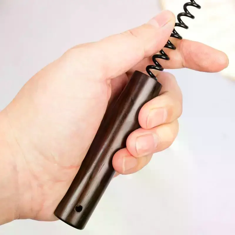 36Cm Acupoint Tapping Massage Hammer Stick Body Stress Relief Retractable Spring Handle Sandalwood Ball For Neck Leg Relaxation