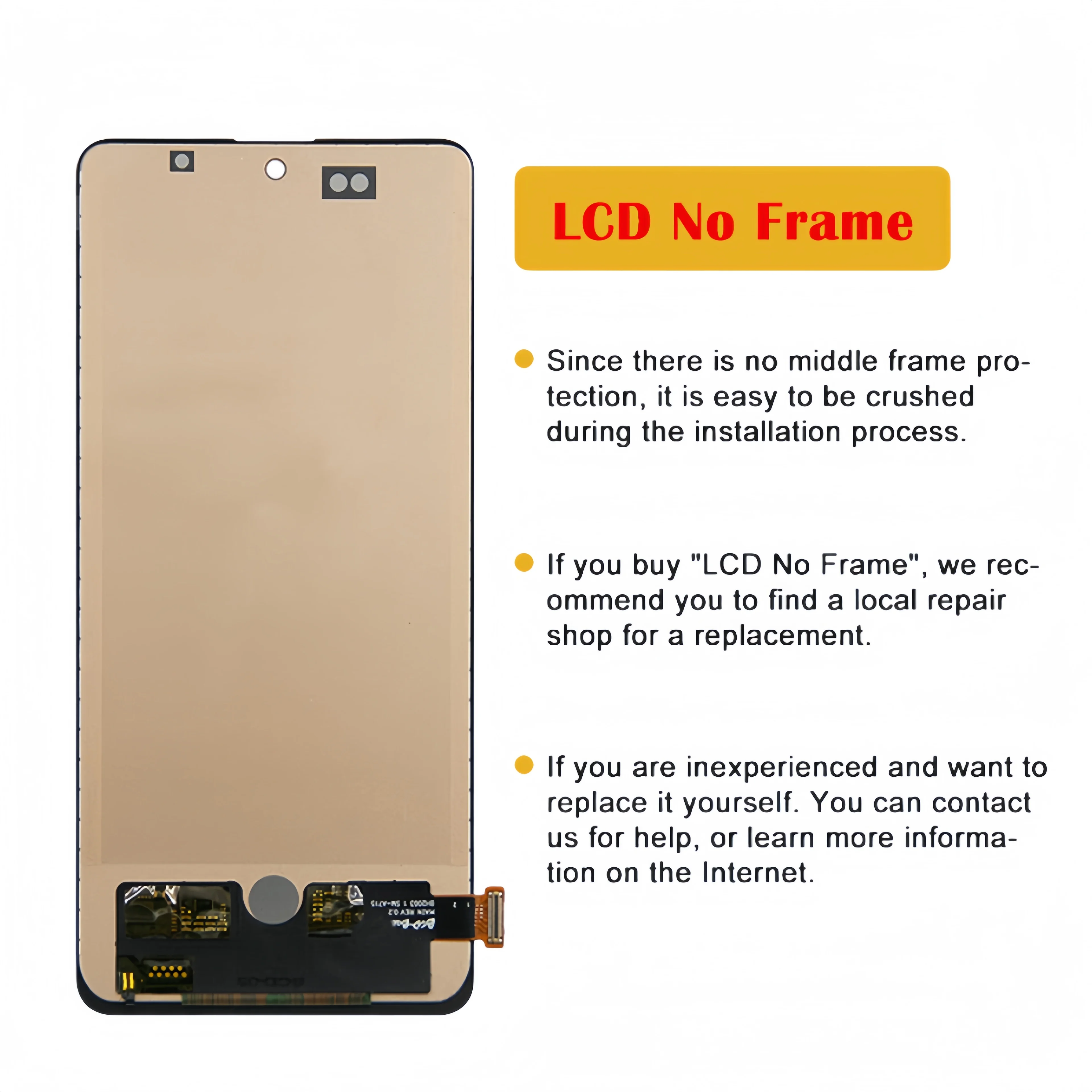 LCD Display Touch Screen Digitizer Assembly Replacement, Samsung Galaxy M51, M515, SM-M515F, SM-515F-DSN