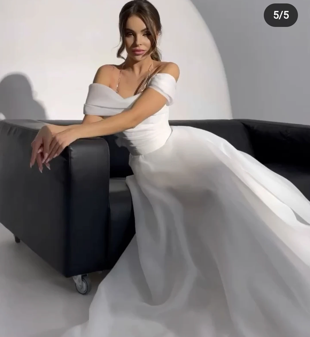 Vestido De novia con hombros descubiertos para mujer, Vestido De manga corta con corte en A, longitud hasta el suelo, marfil, personalizado a las medidas, impresionante