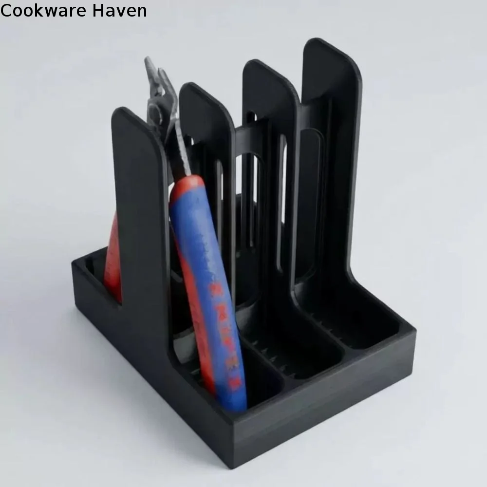 Non-Slip Pliers Holder 3D Printed 3/6 Slots Hand Tool Organizer Anti-tilt Space Saving Pliers Sorting Stand Garage Drawer