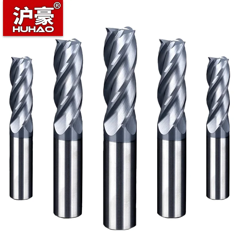 

LIDIAO Professional 4 Flute Carbide End Mill with TiAIN Coating HRC45 CNC Milling Cutter for Precision Metal Machining