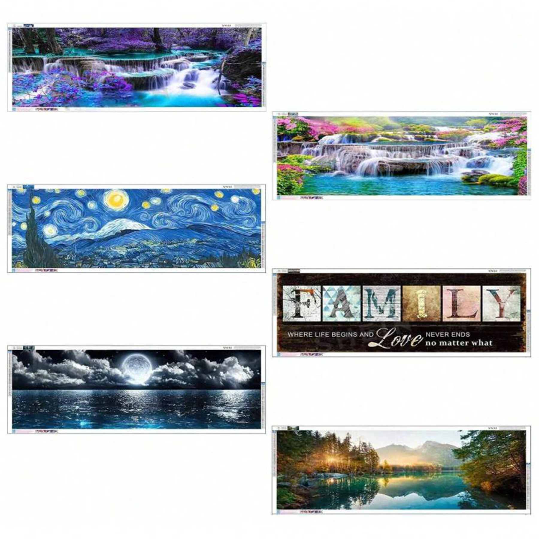 مجموعات الطلاء الماسي 5D DIY للبالغين شلال التطريز الكامل جولة الماس حجم كبير دون إطار الماس الكريستال جوهرة الفن #1