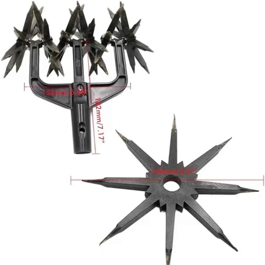 New soil turning tool, grass scarifier, garden soil scarifier, aerator, rotary tiller, soil scarifier