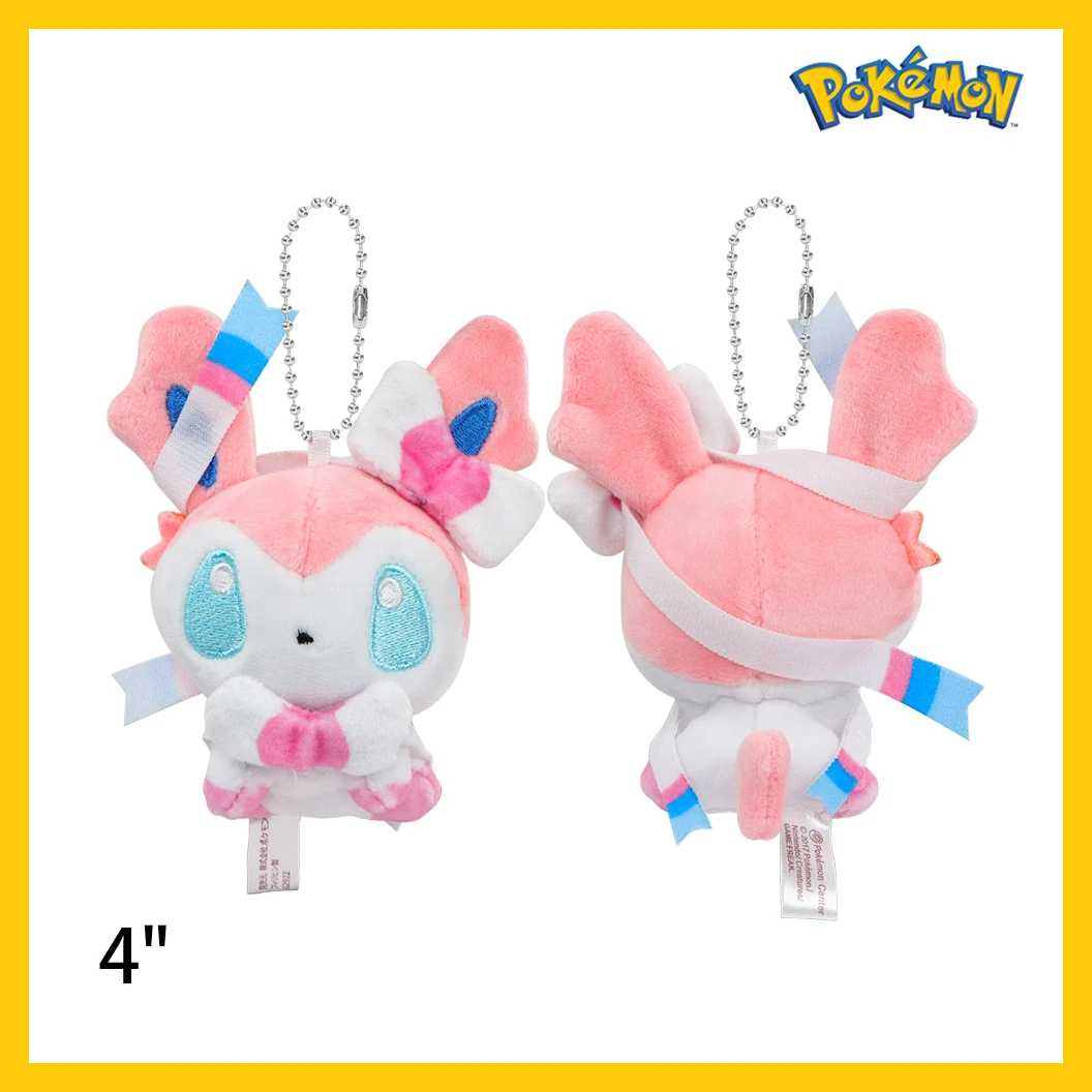 Mimikyu Eevee Plüsch-Schlüsselanhänger: Pocket Monster Cos Eeveelution Snorlax Puppe Anime-Anhänger für Fans, Sammlerstück, Sylveon Geschenk, Deko
