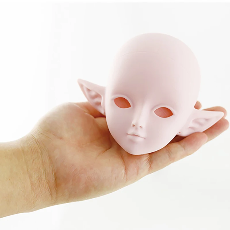 New Girls Elf Princess Naked Head Toys Model Change Makeup BJD Elf Ear White Color Suitable For 60cm Princess Doll Naked Head