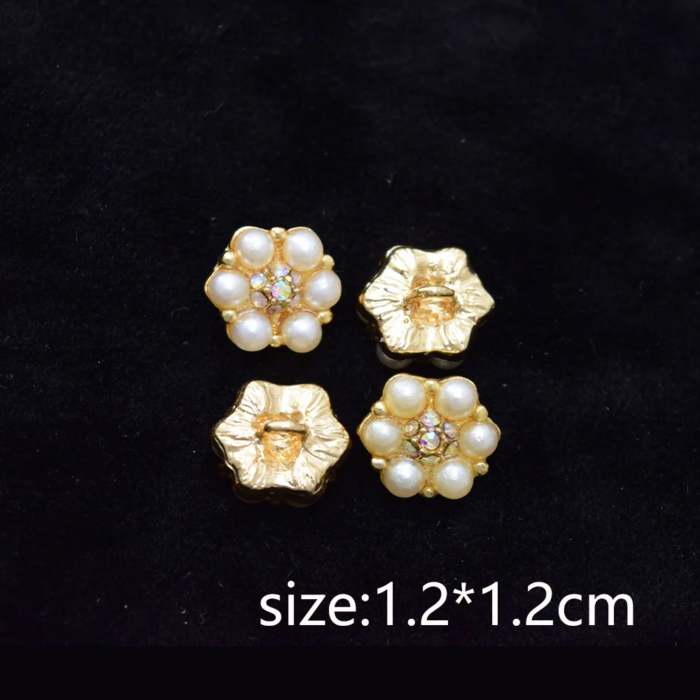 10Pcs/Lot Various Pearl And Rhinestone Small Exquisite Buttons For Shirts Clothing Decorative Accessories Buttons