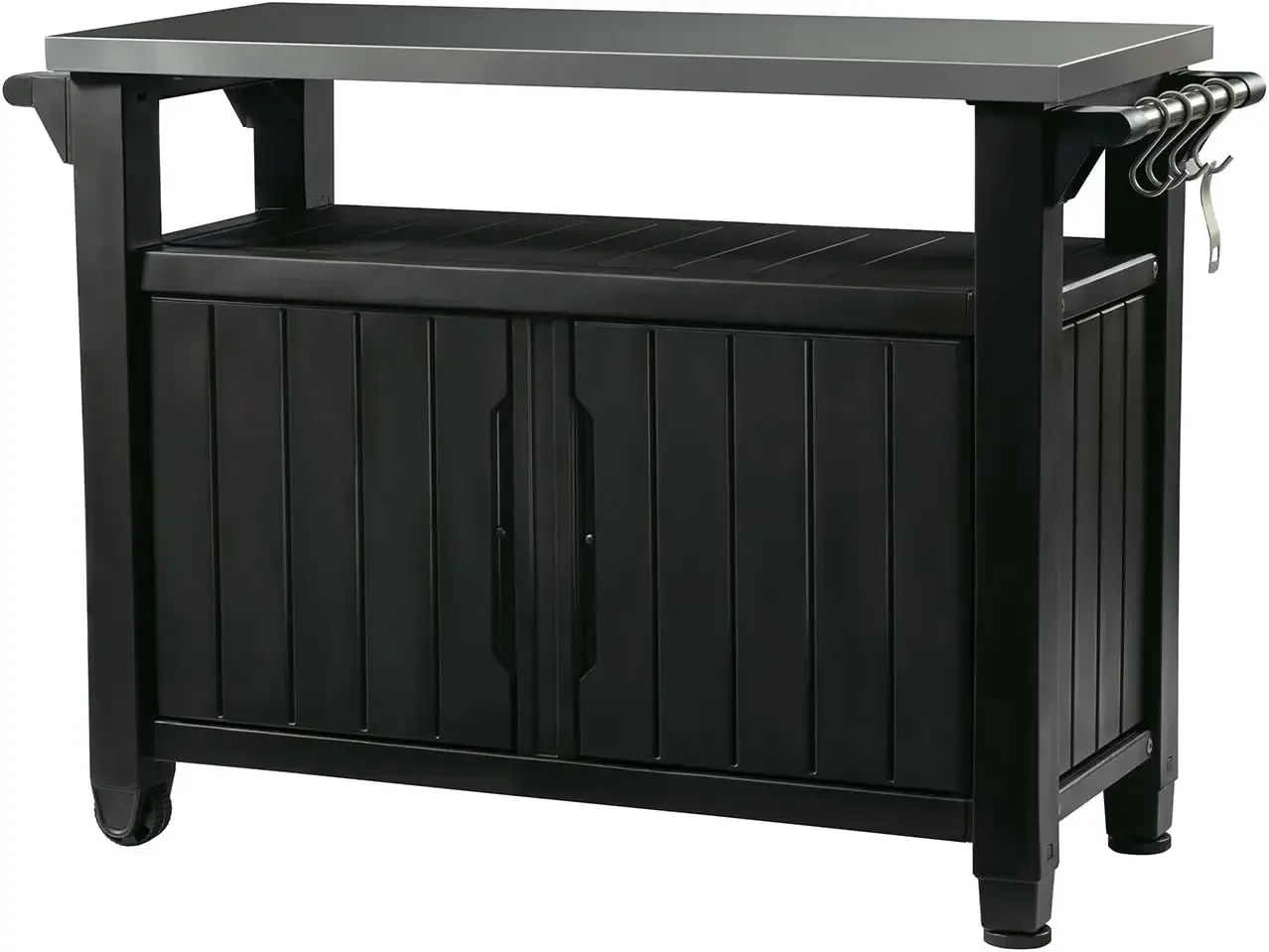 Unity XL Portable Table and Storage Cabinet, in Dark Grey