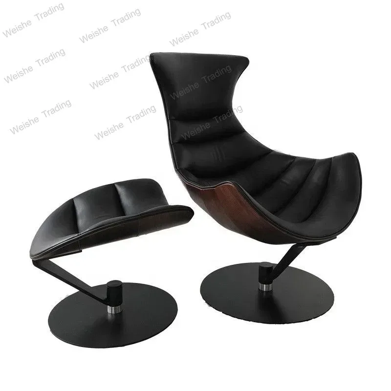 

Leisure home living room leather Lobster Lounge Chair and Ottoman