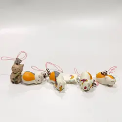 5pcs kawaii Natsume's Book of Friends Natsume Yuujinchou Nyanko Sensei Cat figure model Toy Keychain pendant
