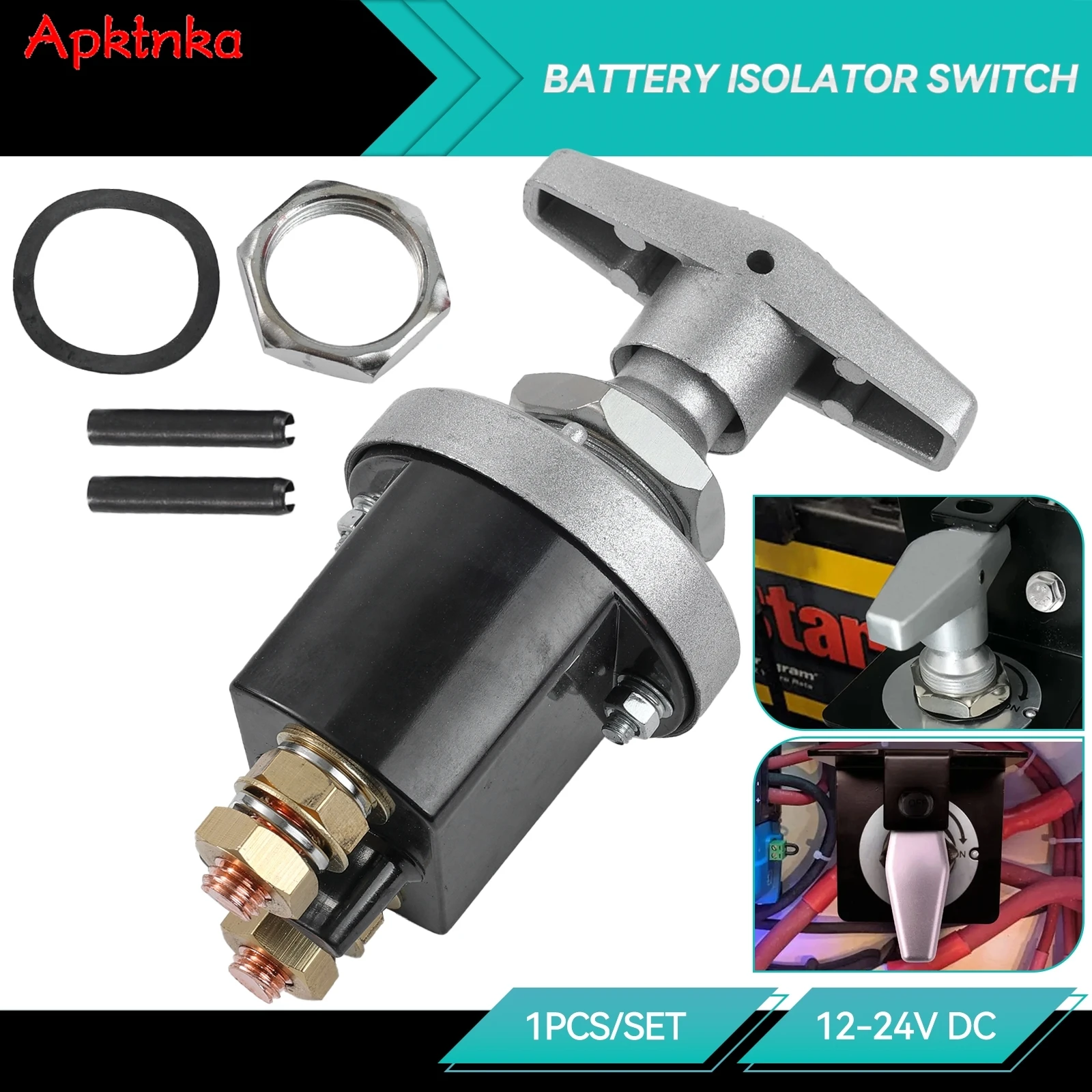 12 - 24V Heavy Duty Battery Kill Switch with 1500 Amp Rush Keep It Clean BATKD2 muscle Car For RV Battery Isolator Disconnector