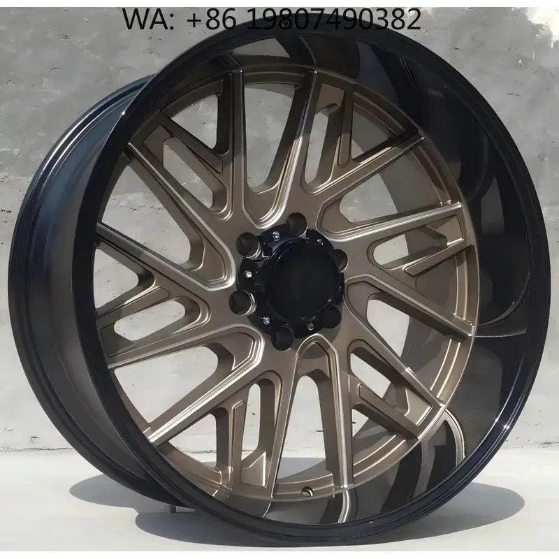 WMWMNU for 22 Inch Aluminum Alloy Wheels 6x139.7 ET-33 Black Machined Window Mesh Design Car Rims
