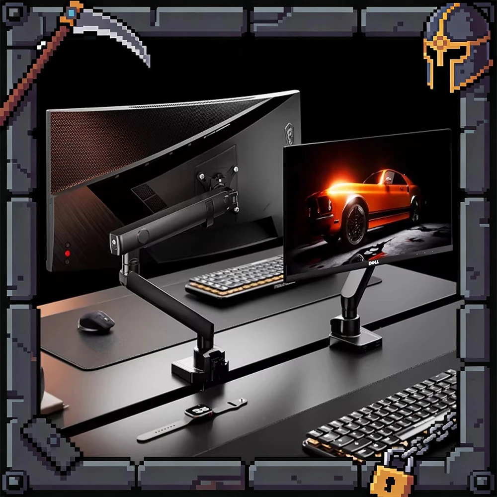 Brateck E500 Display Bracket Five-Axis Linkage Heavy Screen Don't Sink Your Head Computer Display Screen Bracket VESA Board Gift