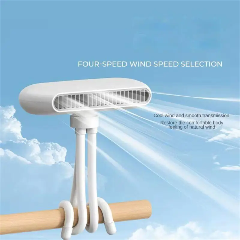Octopus Ondersteuning Fan Kwallen Wandelwagen Fan Ultrastille Outdoor Camping Plafondventilator Clip-USB Opladen Kleine Koeling Ventilador