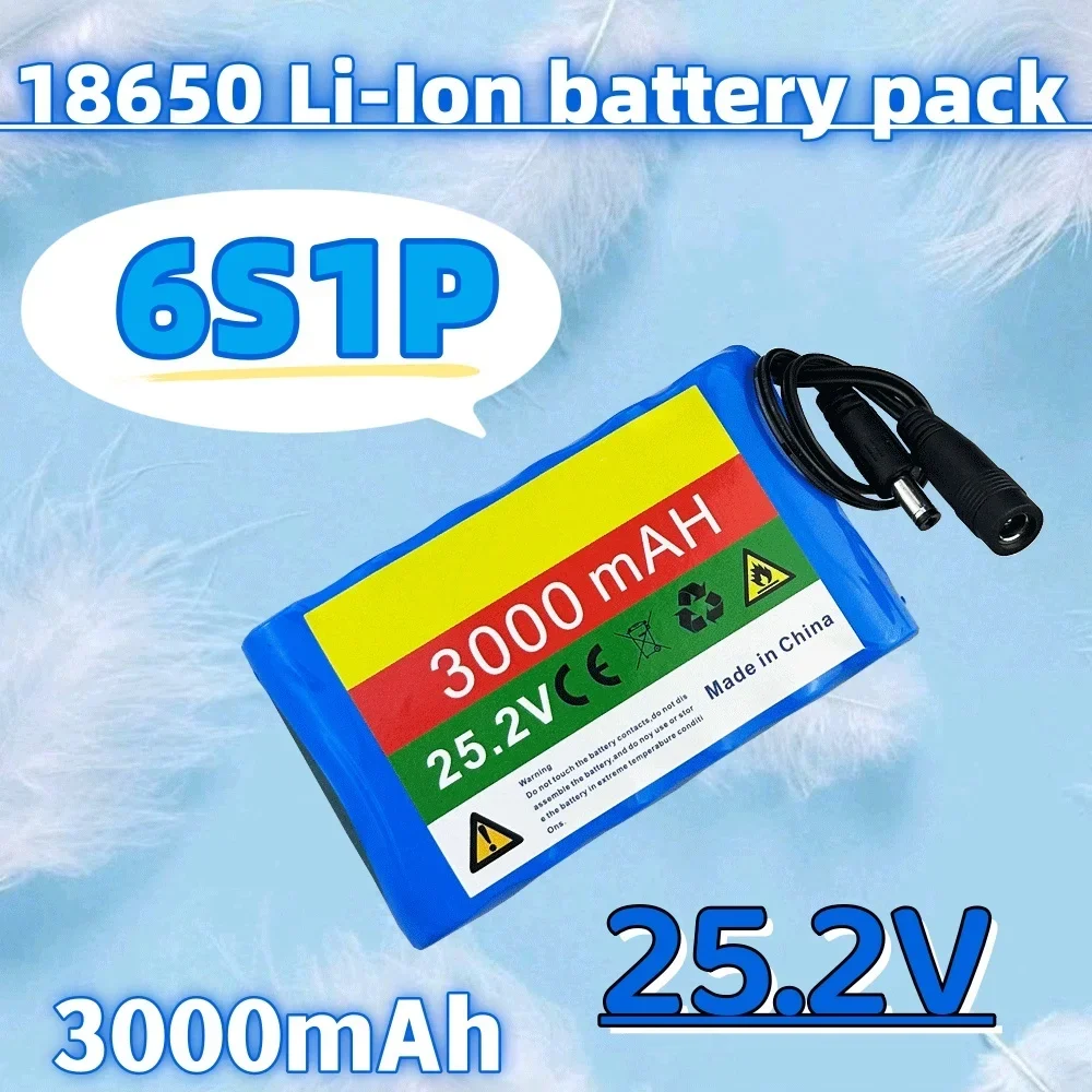 

6S1P 25.2V 3000mAh 18650 Li-Ion battery pack lithium batteries for electric motor bicycle ebike sccooter toys drill