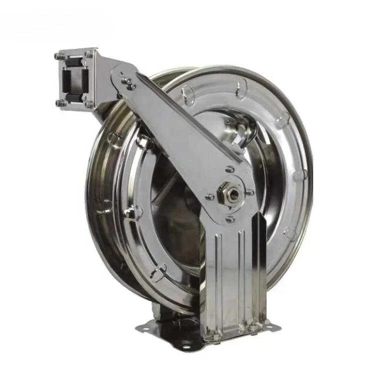 

AA4C air Pipe Grease Oil Stainless Steel Hose Reel 10M 15M 20M Pipe Reel