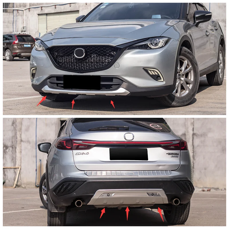 

High Quality Stainless Steel Front Rear Bumper Skid Guard Plate Protector Cover For Mazda CX-4 CX4 2016 2017 2018 2019