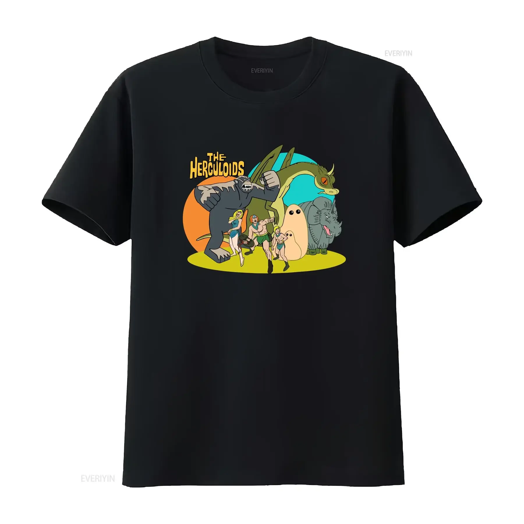 Melhor uma os herculoides dos desenhos animados programa de tv logotipo t camisa engraçado tamanho s a 5xl vintage lavado streetwear versátil casual macio