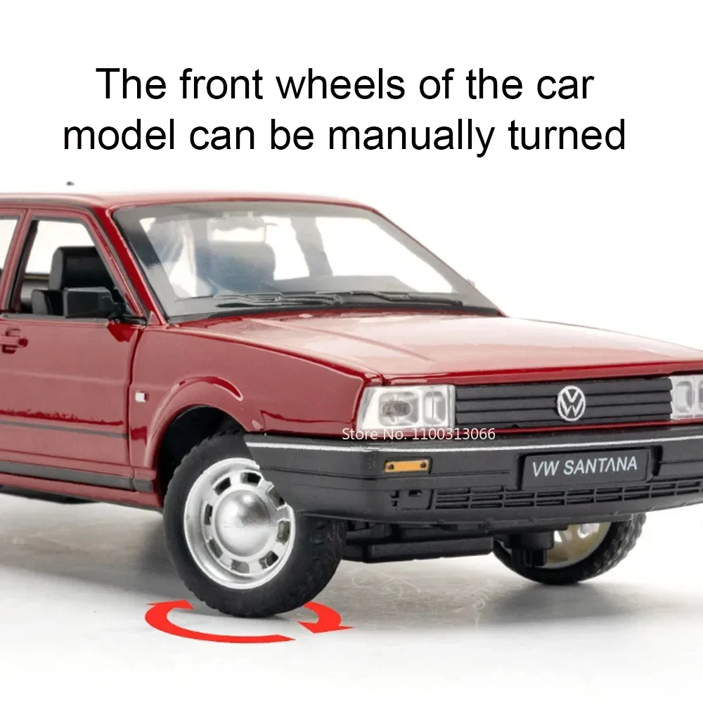 1:24 Santana rétro classique voitures modèles jouet alliage métal moulé sous pression avec retirer son lumière véhicule jouets pour garçons Collection cadeaux