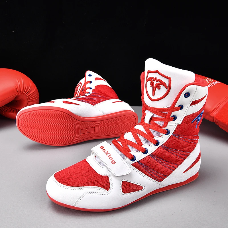Brand Professional Boxing Boots Men's 38-46 Breathable Anti slip Wrestling Shoes Lace up Wrestling Competition Training Shoes