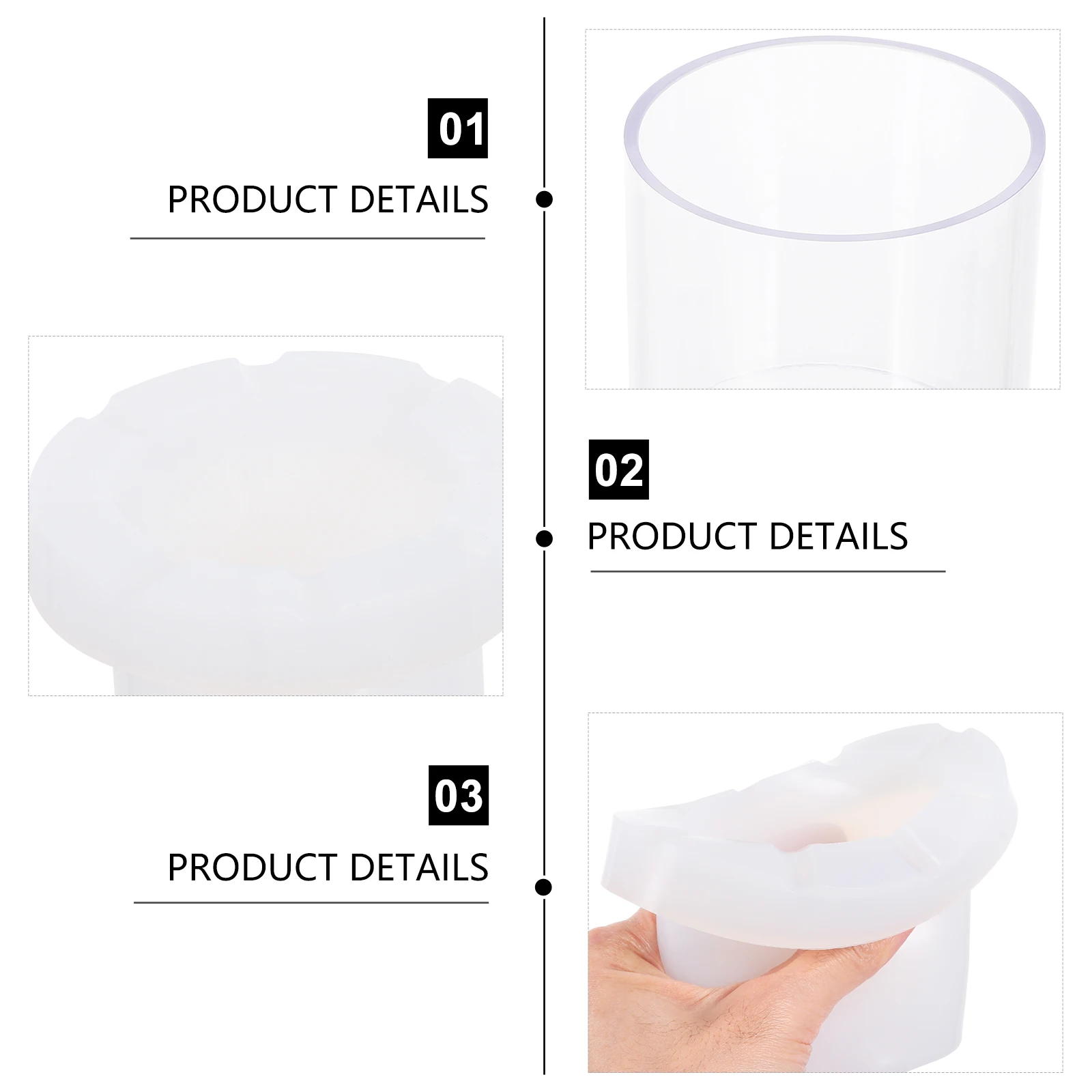 

Molds DIY Scented Wax Handicraft Plastic Hollow Cylinder Craft Tool Simple Operation Clean Convenient Creative