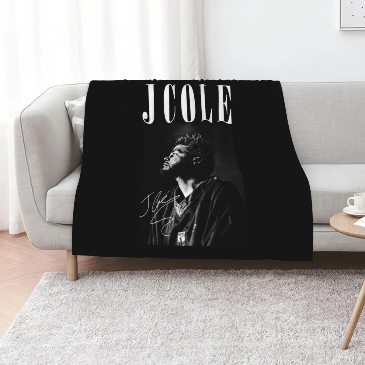 

J Cole Rapper Vintage Rap Music Throw Blanket Cute Plaid Sleeping Bag cosplay anime Luxury Thicken Blankets