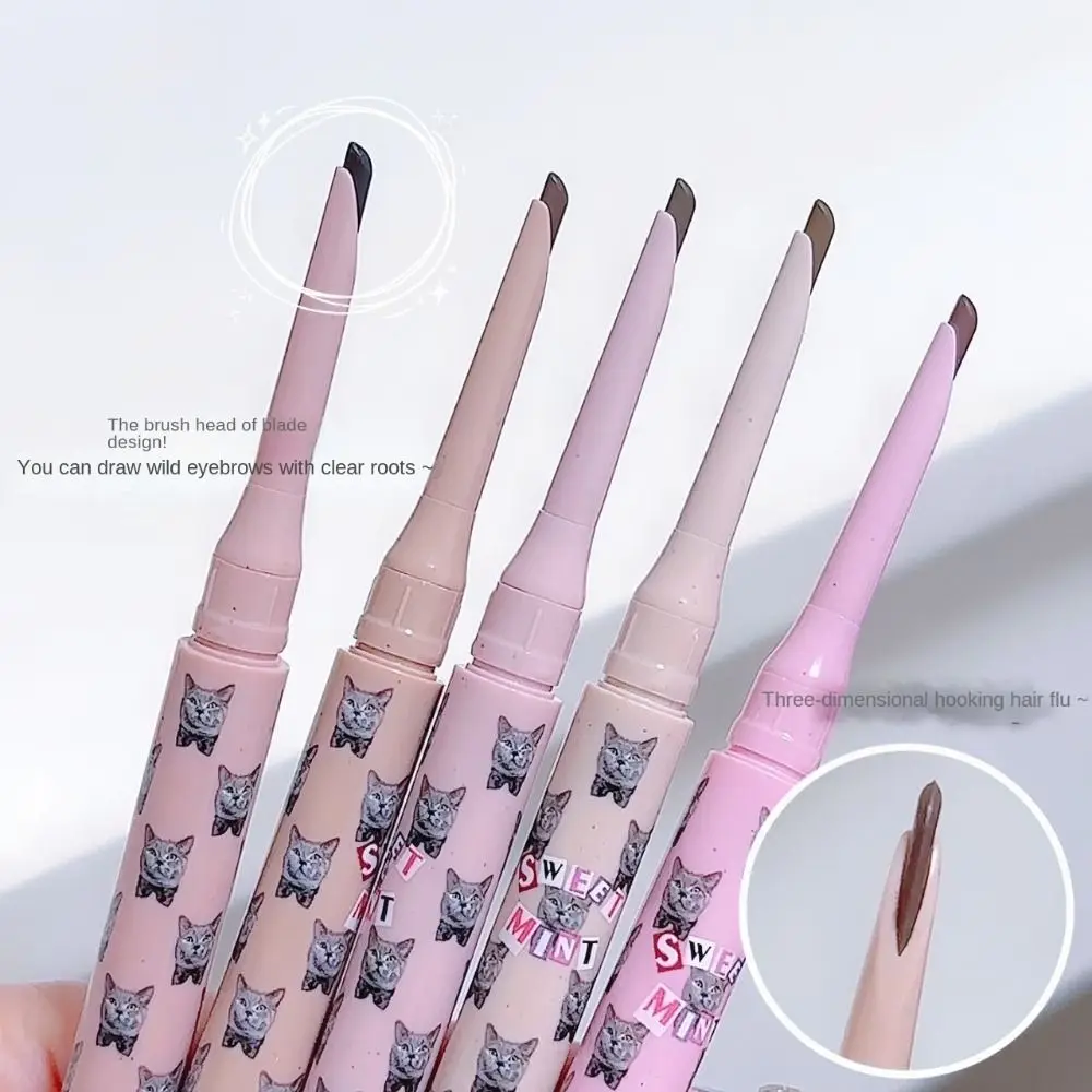 Wild Eyebrows Double Head Eyebrow Pen Natural Quick-drying Eyebrow Tint Cream Waterproof Long Lasting Razor Shape Brow Pencil