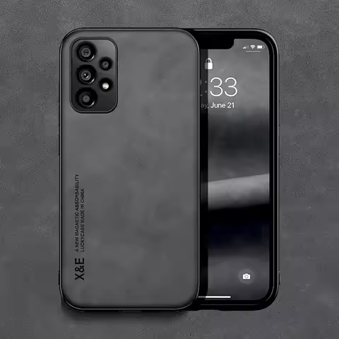 Magnetic Leather Case For Samsung Galaxy S25 S24 A54 A53 5G A52 A55 A56 S23 S22 Ultra S21 S20 FE Plus Cover Support Car Mount