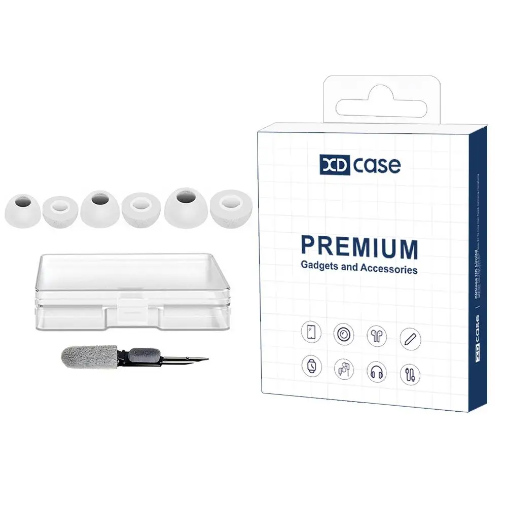 Kit de 3 Pares de Almohadillas de Espuma Viscoelástica para Auriculares Beats Powerbeats Pro 2 / Fit / Studio Buds XDcase, Tamaños S/M/L, Cepillo de Limpieza, Color Aleatorio