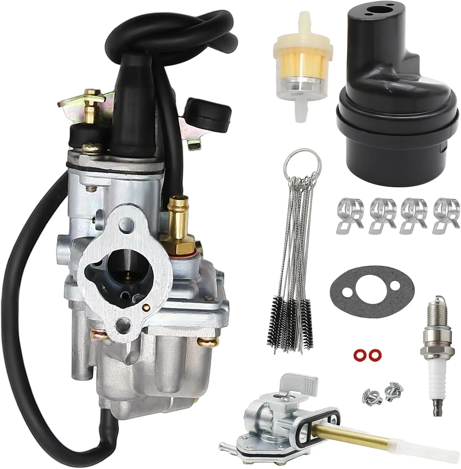 Carburador de Substituição LT50 13200-43F00 para Suzuki JR50 84-06, LT50 84-87 com Válvula de Combustível 44300-24B00