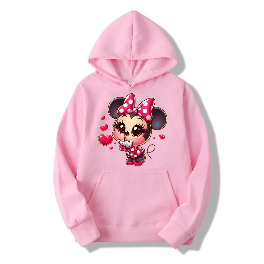 Popular Disney character Mickey Mouse print hooded men's and women's hoodies couple casual sports street hoodies