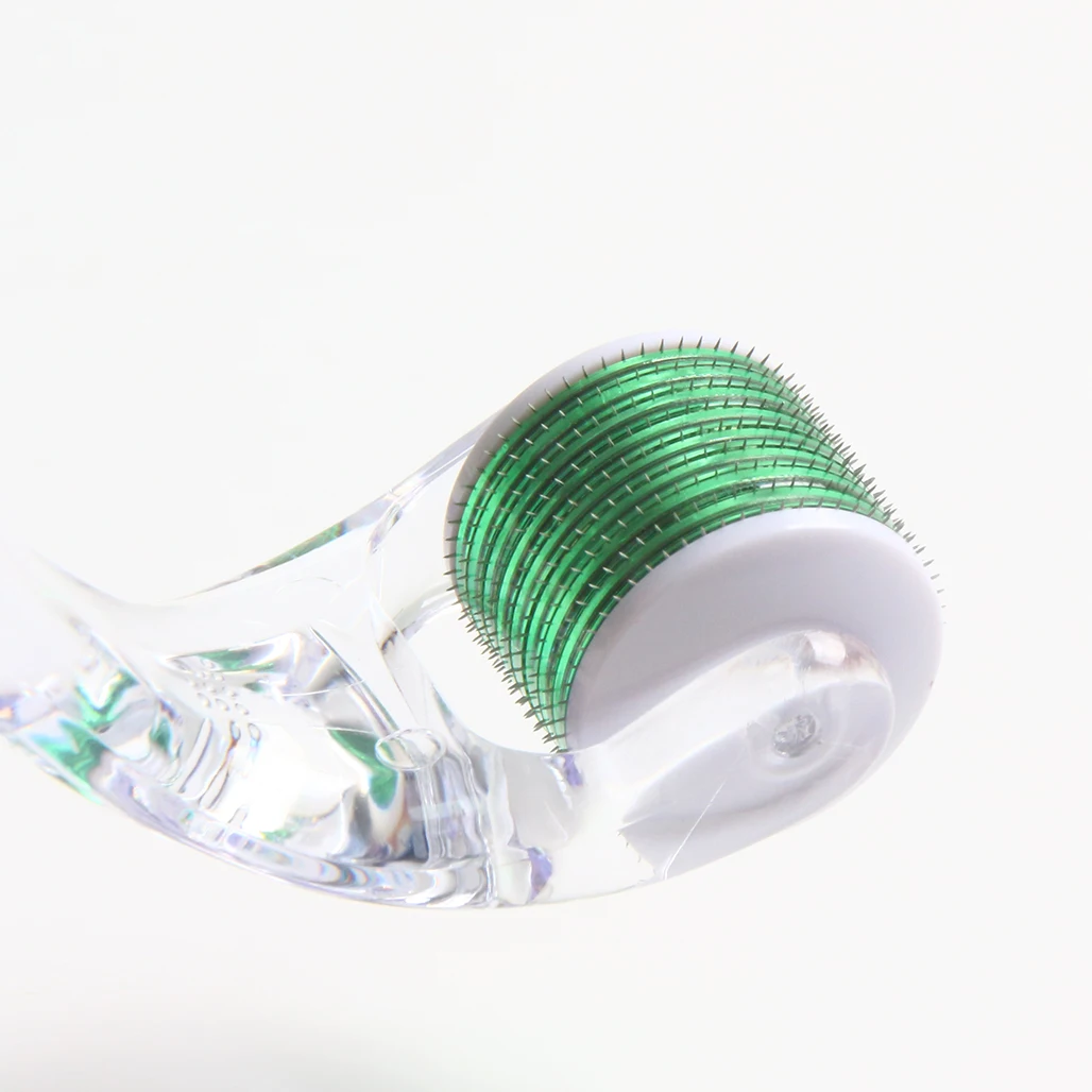 1Pcs Transparent Green Professional 540 Micro Needle Derma Roller Massage Roller For Skin Care/Beard Growth/Hair Growth