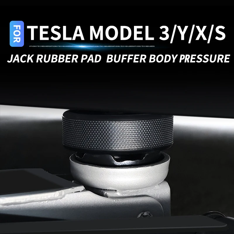 For Tesla Model 3 Y X S 2021 2022 Chassis Jack Rubber Pad Shock Absorbing Anti Scratch Buffer Accessories Modified Car Supplies carbon fiber car interior accessories for toyota corolla 2019 2020 2021 2022 2023 e210 gear panel window lifter switch kit refit