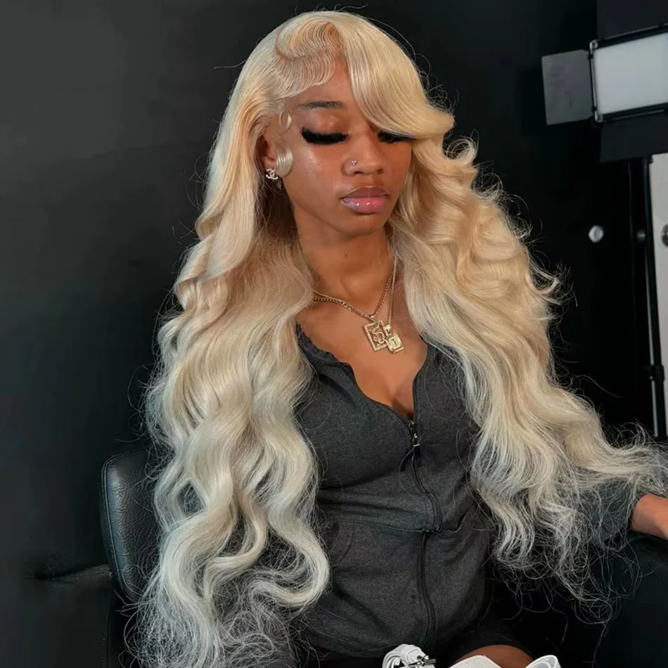 

30 INCH Blonde Body Wave Lace Front Wig HD Transparent Lace 13x4 13x6 Human Hair Wig 613 Pre Plucked Full Frontal Wigs For Women