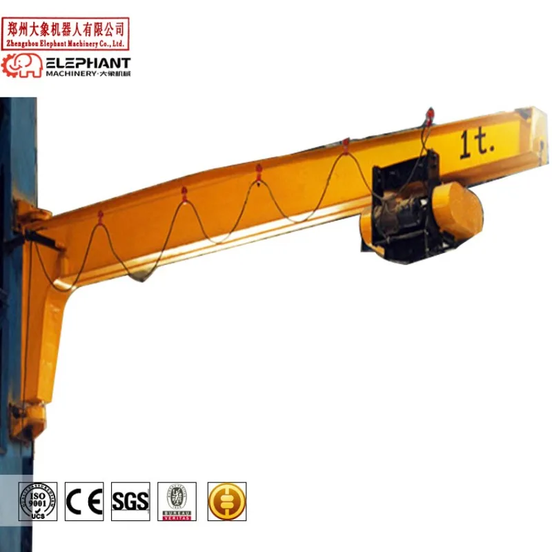 

Customized 1t 3t 5t Wall Mounted Jib Crane Steel Construction Factory Used With Electric Hoist