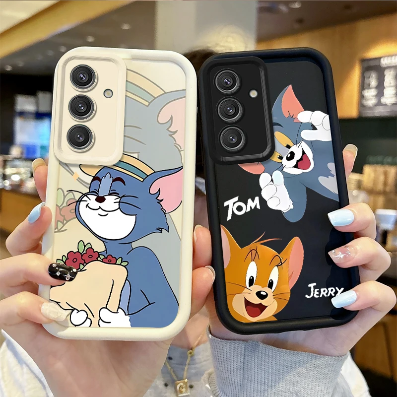 Tom and Jerry Non-Slip Phone Case For Samsung Galaxy S24 S23 S22 S21 Ultra Plus S23 S21 S20 FE Popular Silicone Shockproof Cover