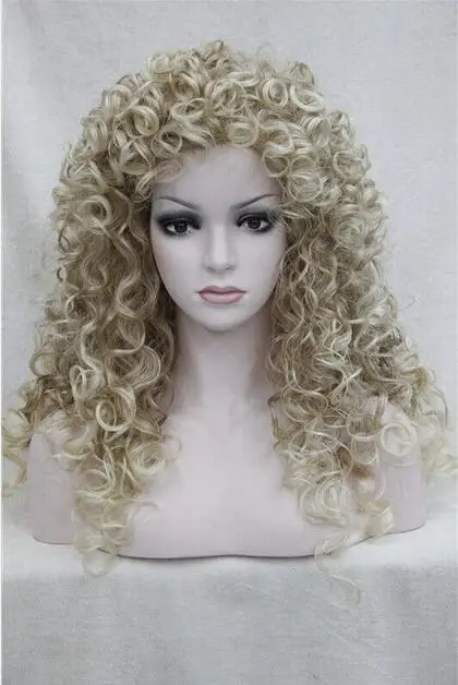 Ladies Long Curly Wave Daily Fluffy Hair Wig+Wig Cap