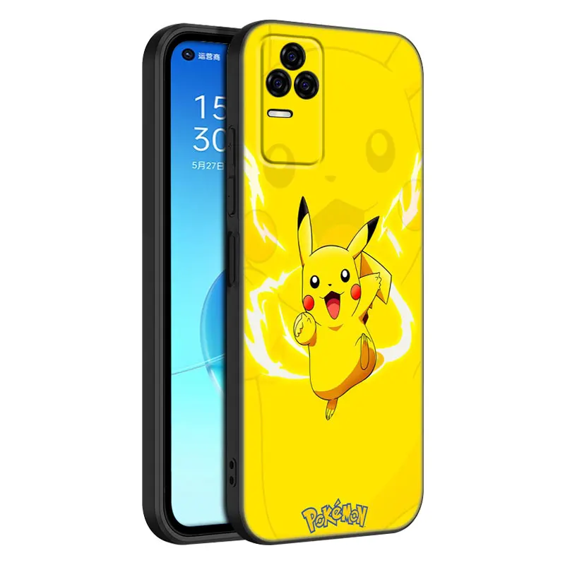 Cool P-Pokemon P-Pikachu Black Silicone Phone Case For Xiaomi POCO X3 X4 NFC F4 GT F5 F6 M3 M4 M6 X5 X6 Pro 5G M5 C55 C65