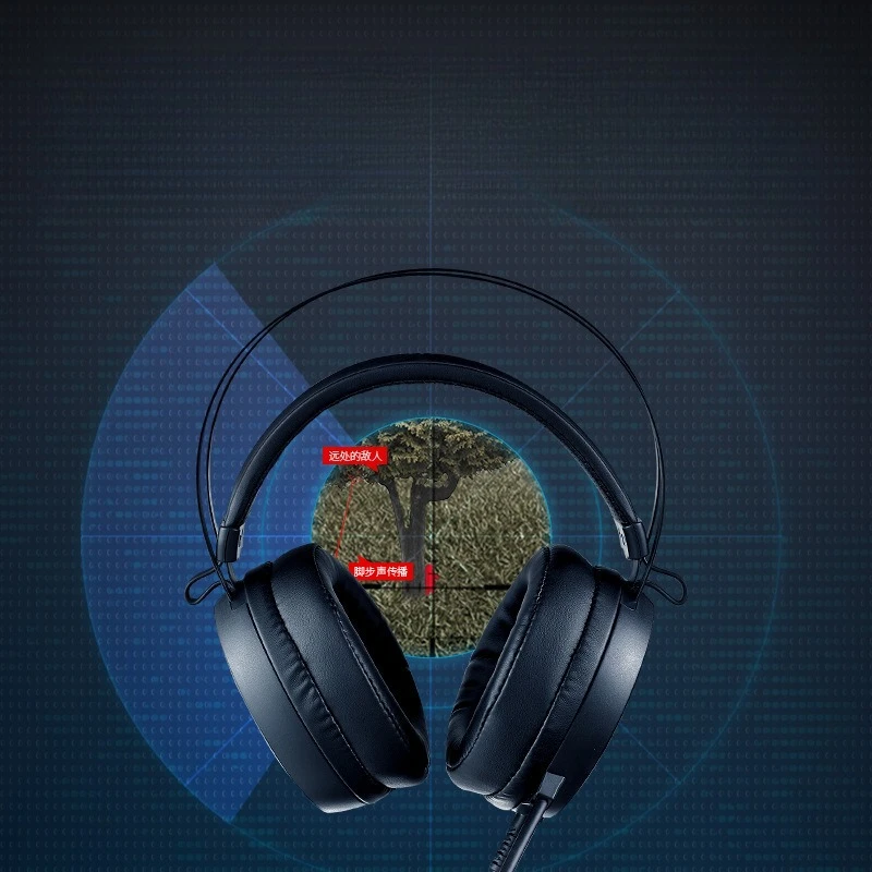 

Computer virtual 7.1 channel e-sports noise reduction belt Mai U game headset