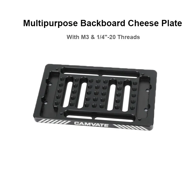 CAMVATE Multipurpose Backboard Cheese Plate for V-Mount Battery Plate With Countersunk Mounting Slots Battery Baeplate