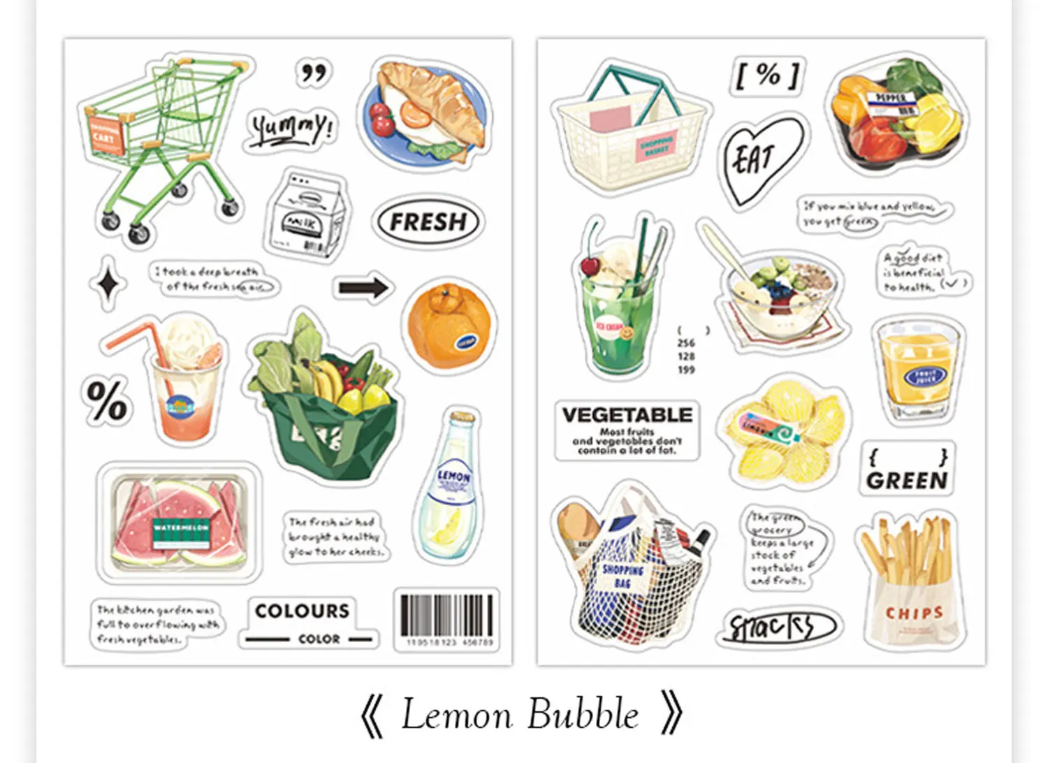 2PCS Weekend Convenience Store Cute Cartoon Skateboard Water Cup Girl Car Graffiti Decoration Stickers Waterproof