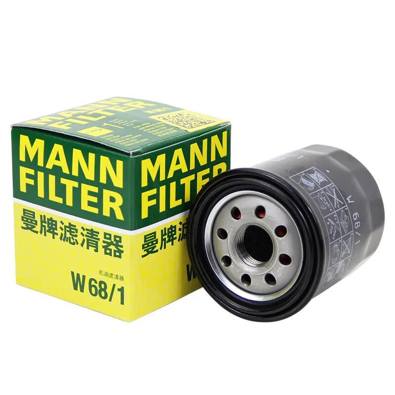 For TOYOTA Avanza GEELY EC7 GC7 Emgrand Vision X3 X6 GREATWALL Florid Gwperi LEXUS NX200 1012100E10 MANNFILTER W68/1 Oil Filter