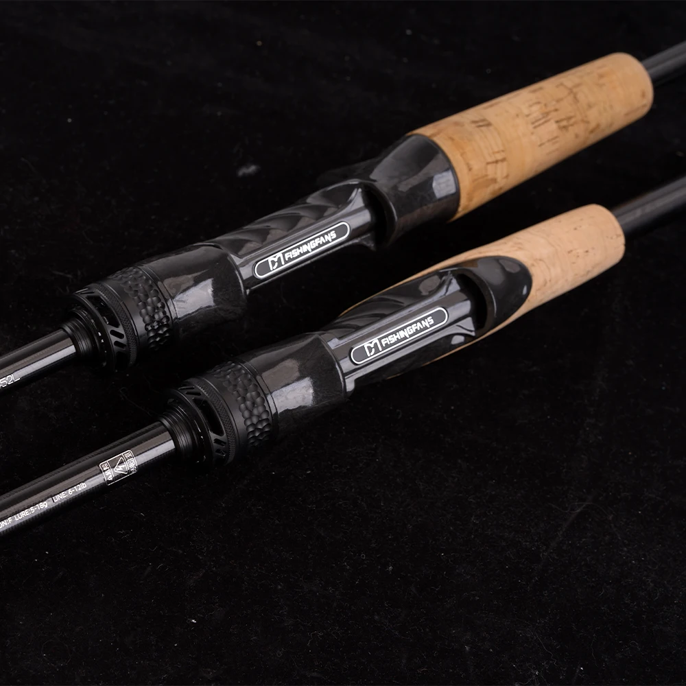 FISHINGFANS RANCY EVO T1100+M40X CARBON BLANK Angelrute mit FUJI O Guide und CARBON ROLLENSITZ in L ML M MH H Power AA mit Korkgriff – Detail 9