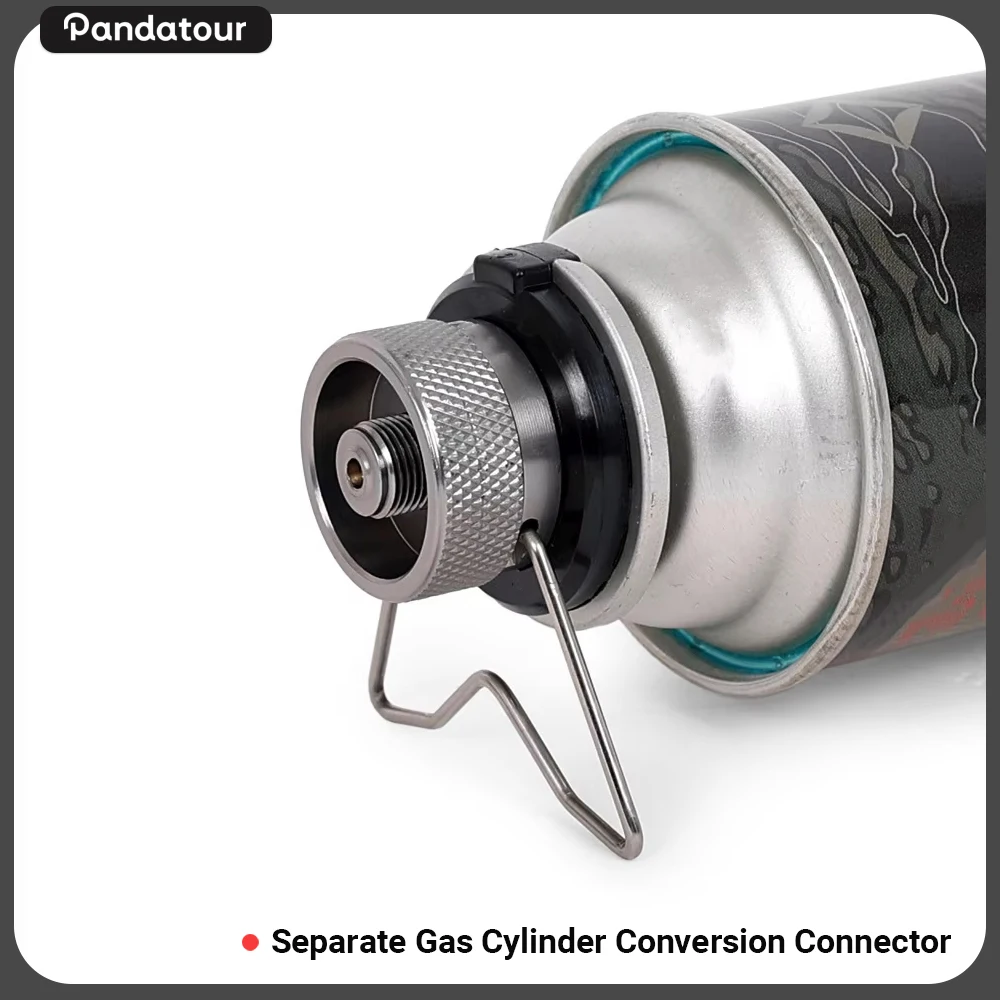Pandatour Outdoor Aluminum Alloy Gas Canister Adapter Stand Butane Gas Connector Anti-Slip Tripod Stand Canister Adapter