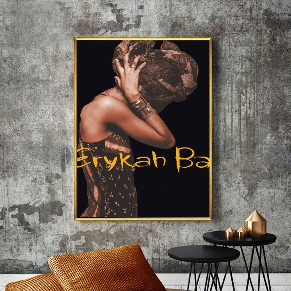 Erykah Badu Singer Poster No incorniciato Poster Kraft Club Bar Paper Vintage Poster Wall Art Painting Bedroom Study Stickers