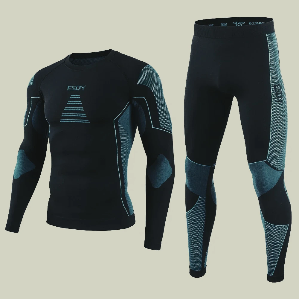 Calzoncillos largos ropa interior térmica de algodón para hombre Otoño Invierno ropa masculina ropa deportiva trajes compresión gimnasio Fitness Top mallas ajustadas