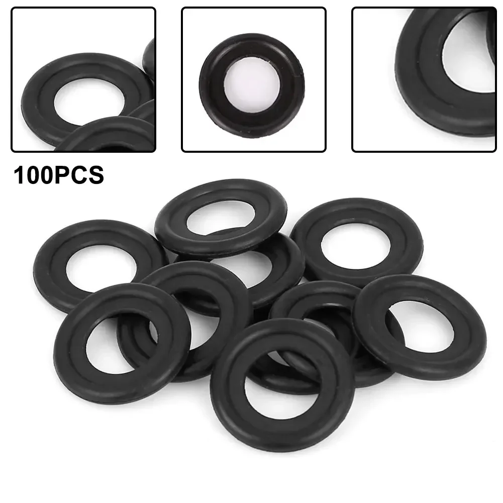 100 X Auto Engine Oil Drain Plug Gaskets Rubber Oil Drain Plug Seal 3536966 For Chevrolet For Opel Car Accessories