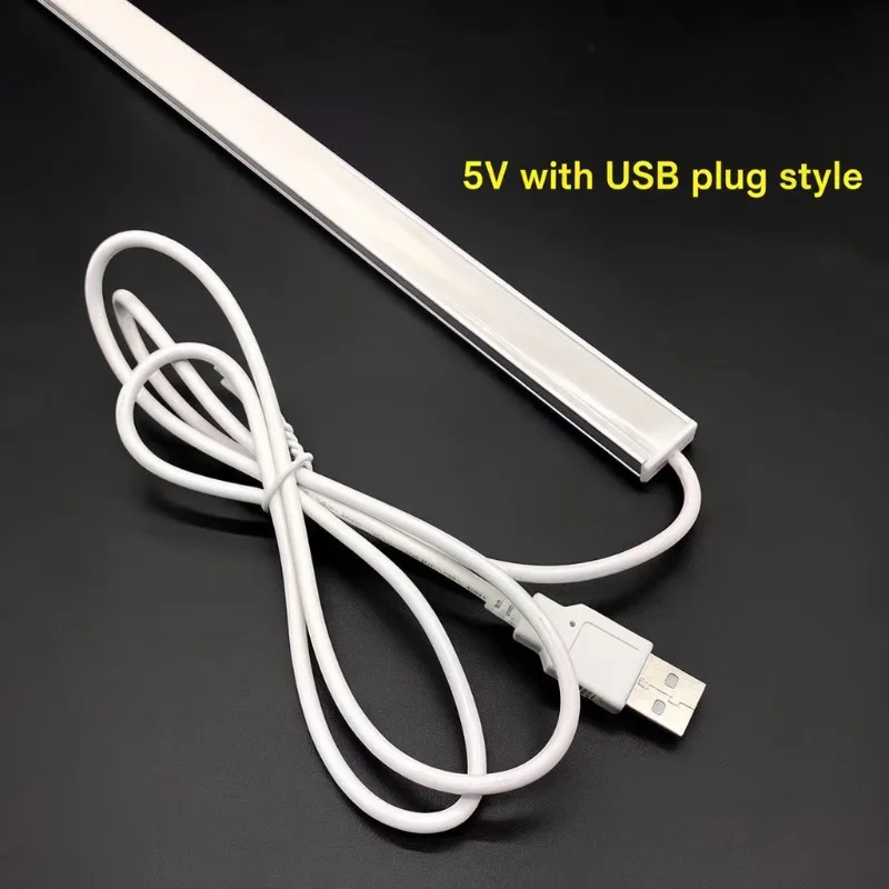 5V USB LED Rigid Strip Eye Friendly Desk Reading Lamp Dormitory Bar Long Linear Illuminator Study Workspace Lighting Fixture