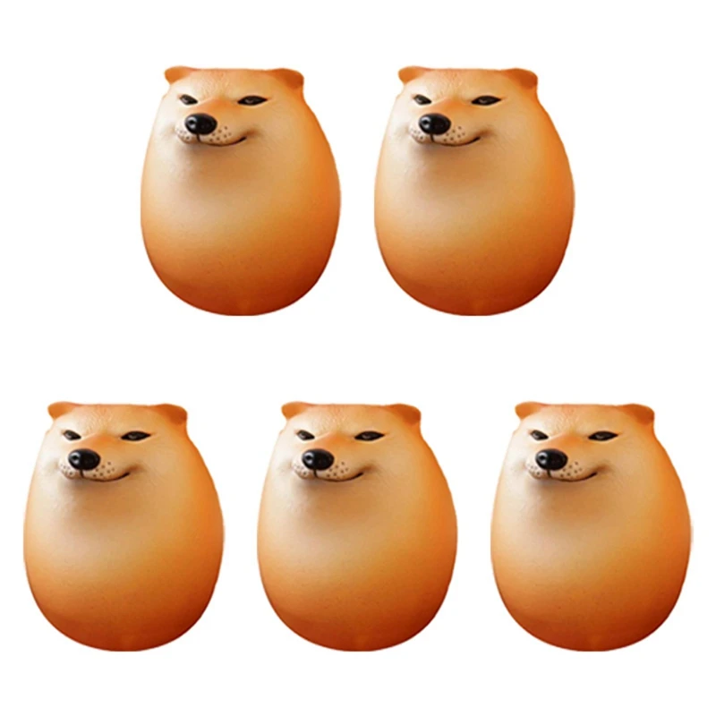 5X Egg Dog Shiba Inu Decorazioni realistiche Decorazioni da scrivania a forma di uovo per uffici domestici Divertenti regali di Natale