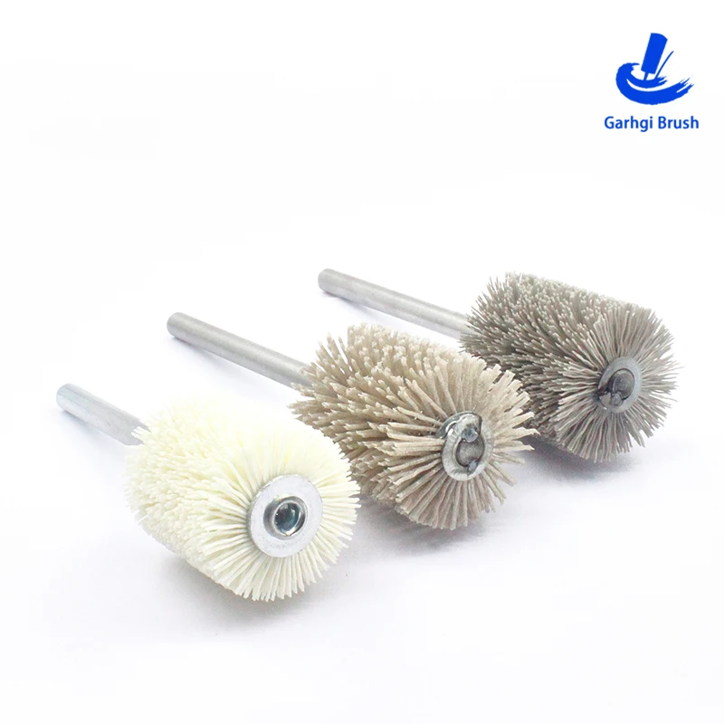 

Rotary Abrasive Nylon Wire Wheel Brushes 80-1000 Grits for Wood Furniture Metalworking CNC Drill Grinding